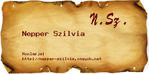Nepper Szilvia névjegykártya