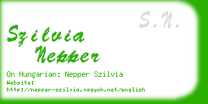 szilvia nepper business card